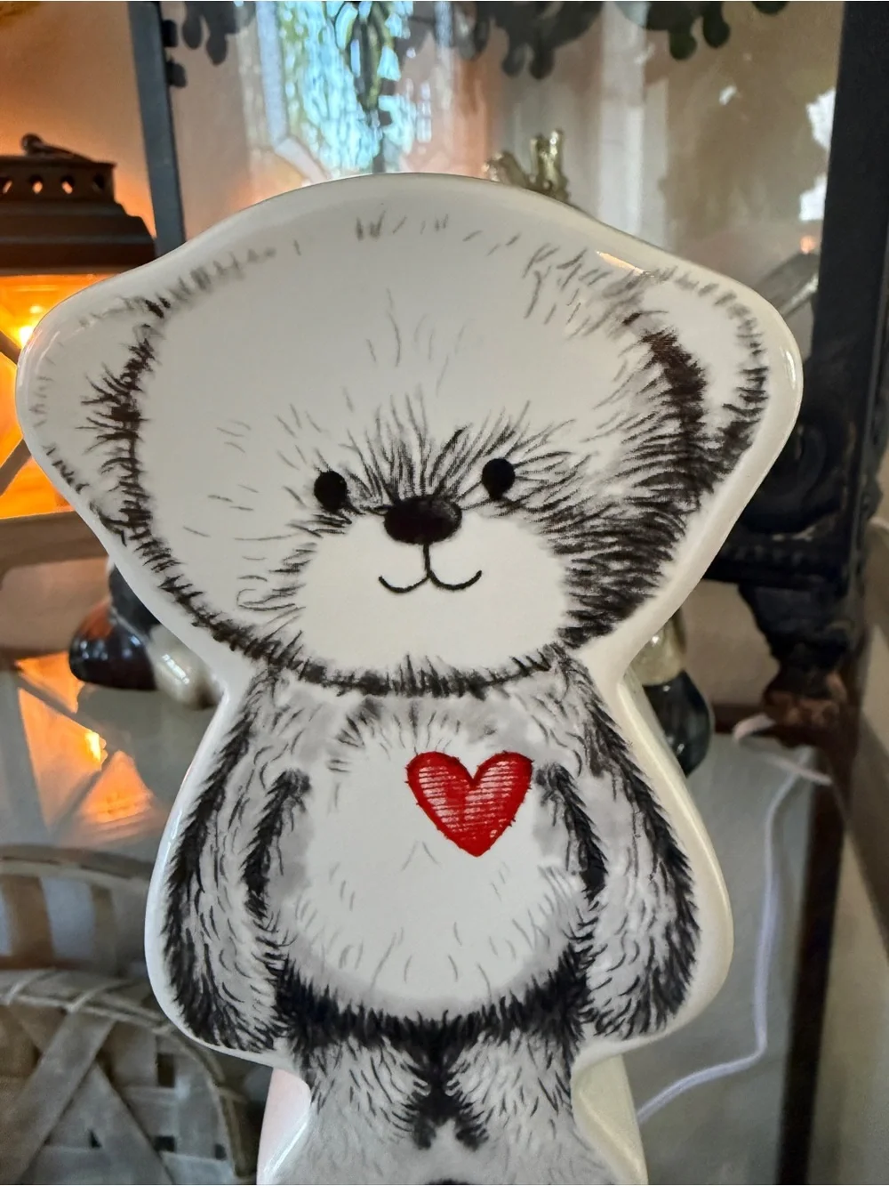 Vintage Novelty Teddy Bear Ceramic Vase Set From the 1980’s